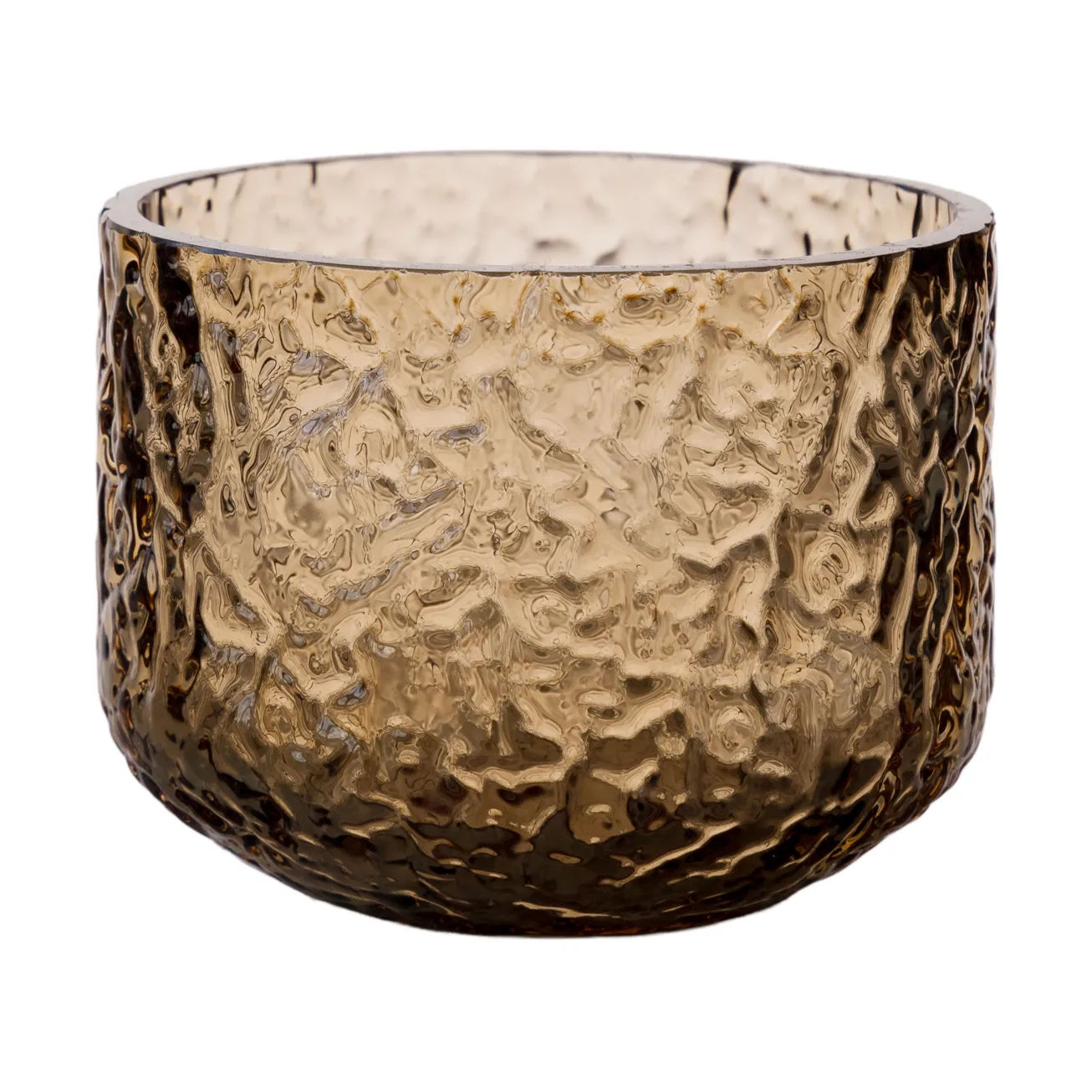 Wazon/świecznik wzorzysty Ernst, Bursztyn, Ø8x6 cm ERNST