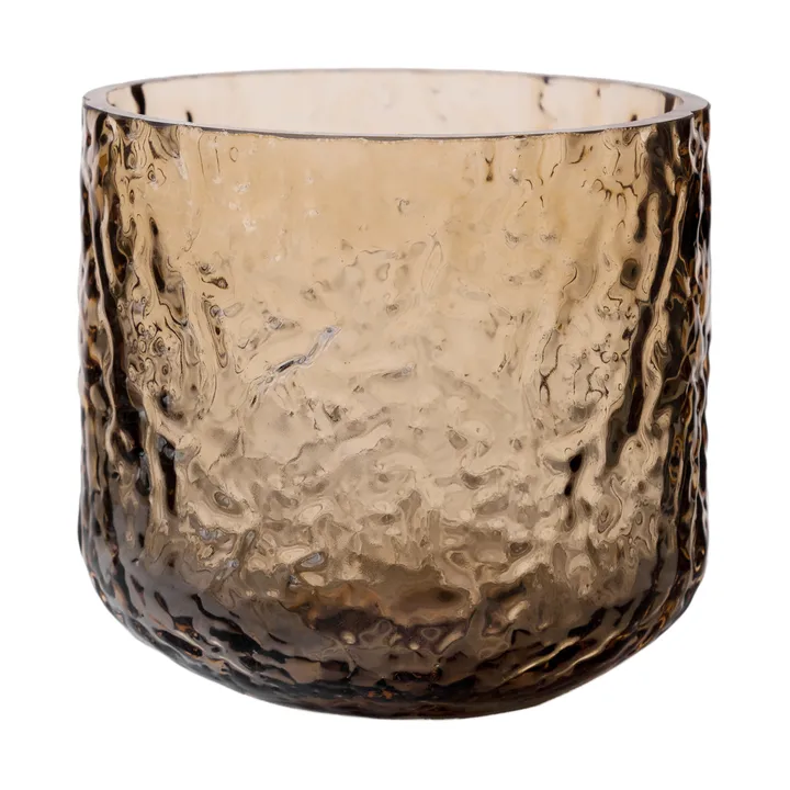 Wazon/świecznik wzorzysty Ernst - Bursztyn, Ø9×10 cm - ERNST