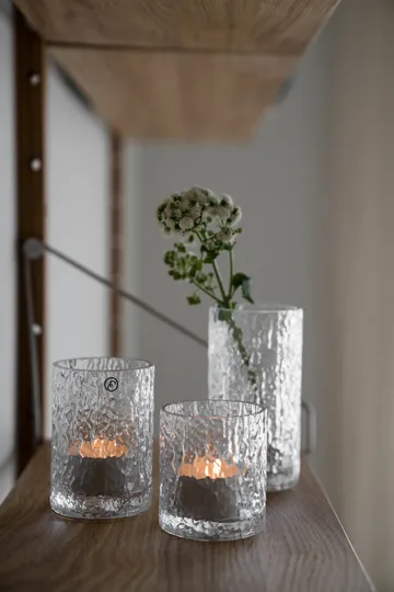 Wazon/świecznik wzorzysty Ernst - Przezroczysty, Ø5,3x11,3 cm - ERNST