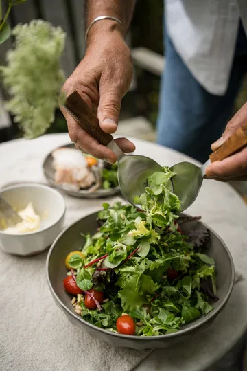 Zestaw sztućców sałatkowych Ernst, 2 szt. - Akacja, 18 cm - ERNST