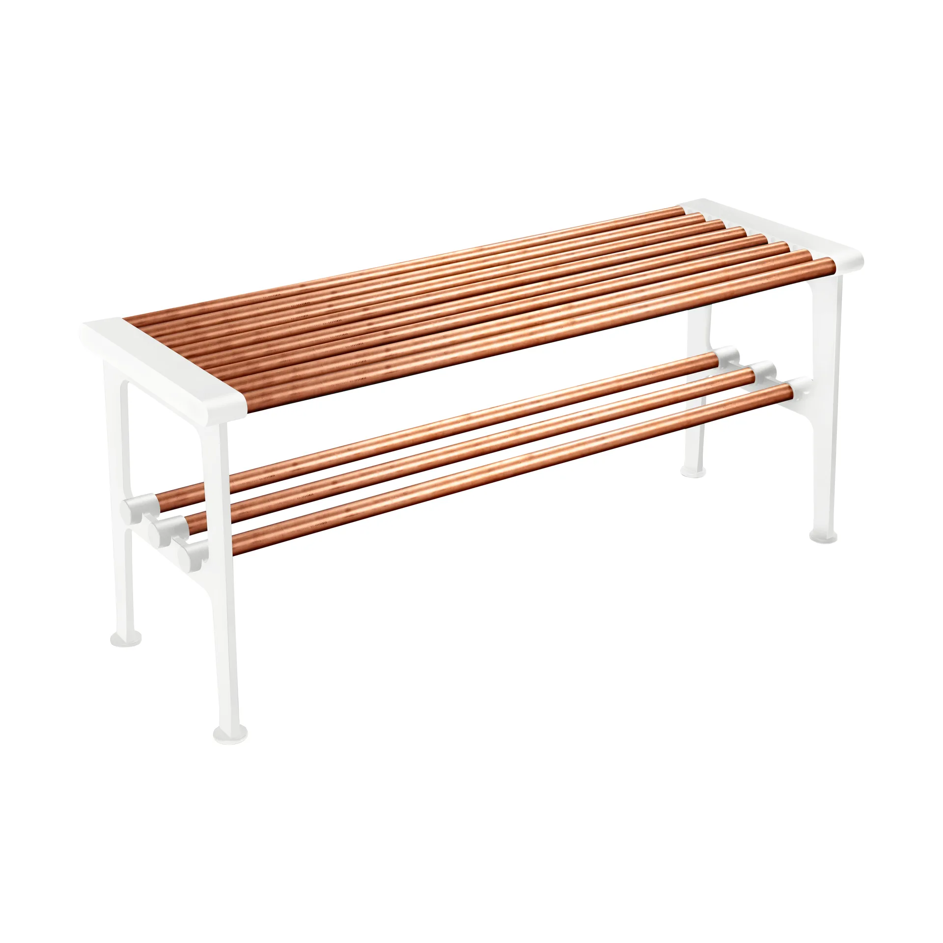 Ławka Nostalgi 100 cm, Miedź-biały Essem Design