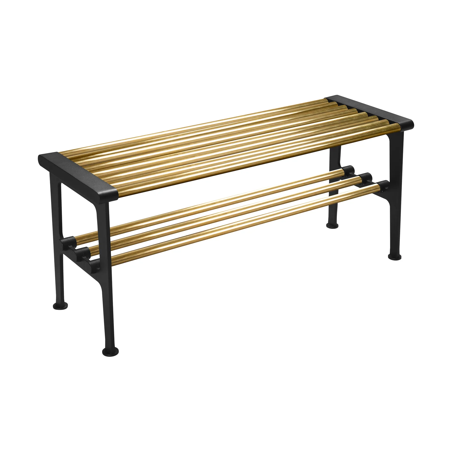 Ławka Nostalgi 100 cm, Mosiądz-czarny Essem Design