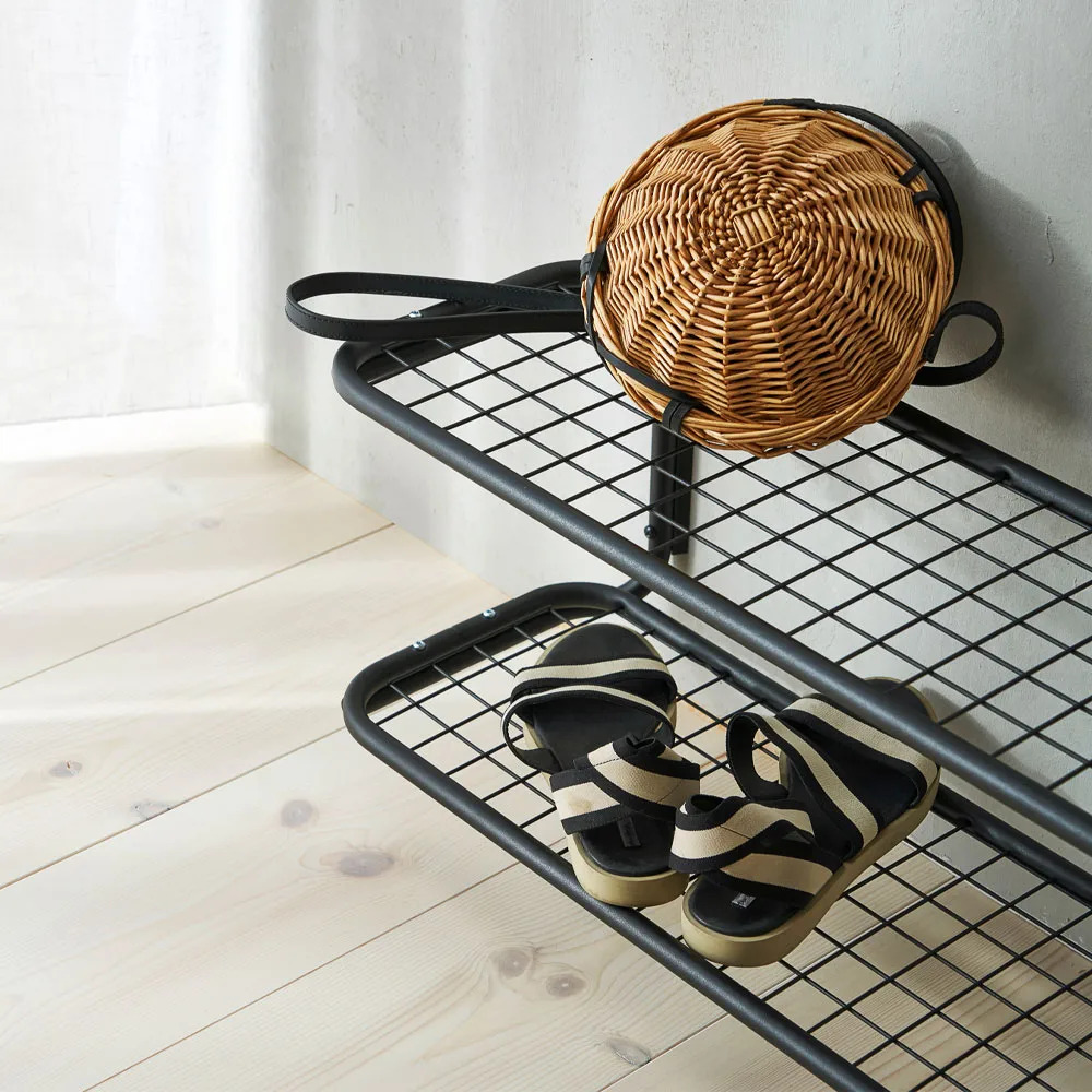 Classic 650 półka na buty, czarny/czarny, 2 poziomy, 70 cm Essem Design