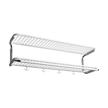 Classic 650 półka na kapelusze - biały/chrom, 2 poziomy, 100 cm - Essem Design