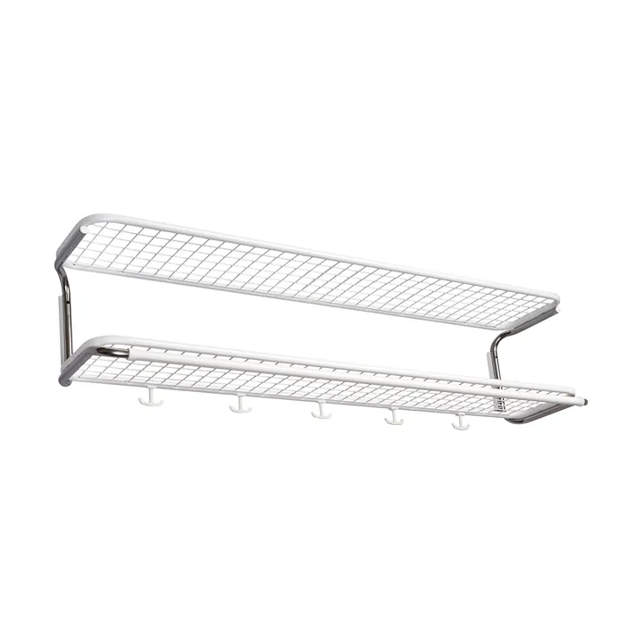 Classic 650 półka na kapelusze - biały/chrom, 2 poziomy, 110 cm - Essem Design