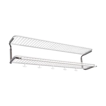 Classic 650 półka na kapelusze - biały/chrom, 2 poziomy, 120 cm - Essem Design
