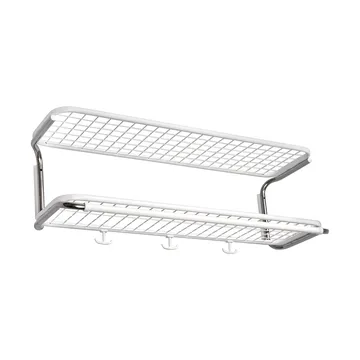 Classic 650 półka na kapelusze - biały/chrom, 2 poziomy, 70 cm - Essem Design