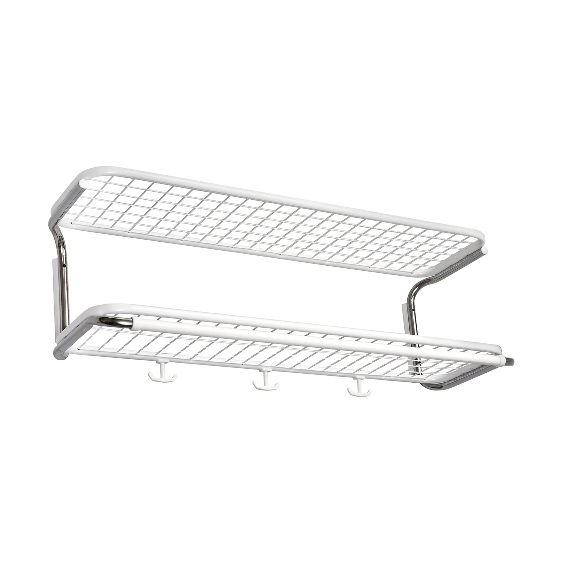 Classic 650 półka na kapelusze, biały/chrom, 2 poziomy, 80 cm Essem Design