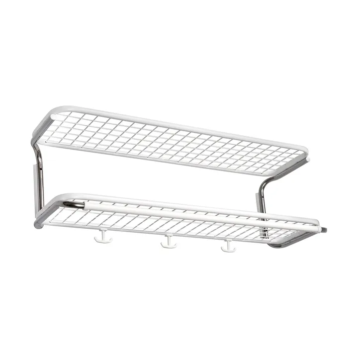 Classic 650 półka na kapelusze - biały/chrom, 2 poziomy, 80 cm - Essem Design
