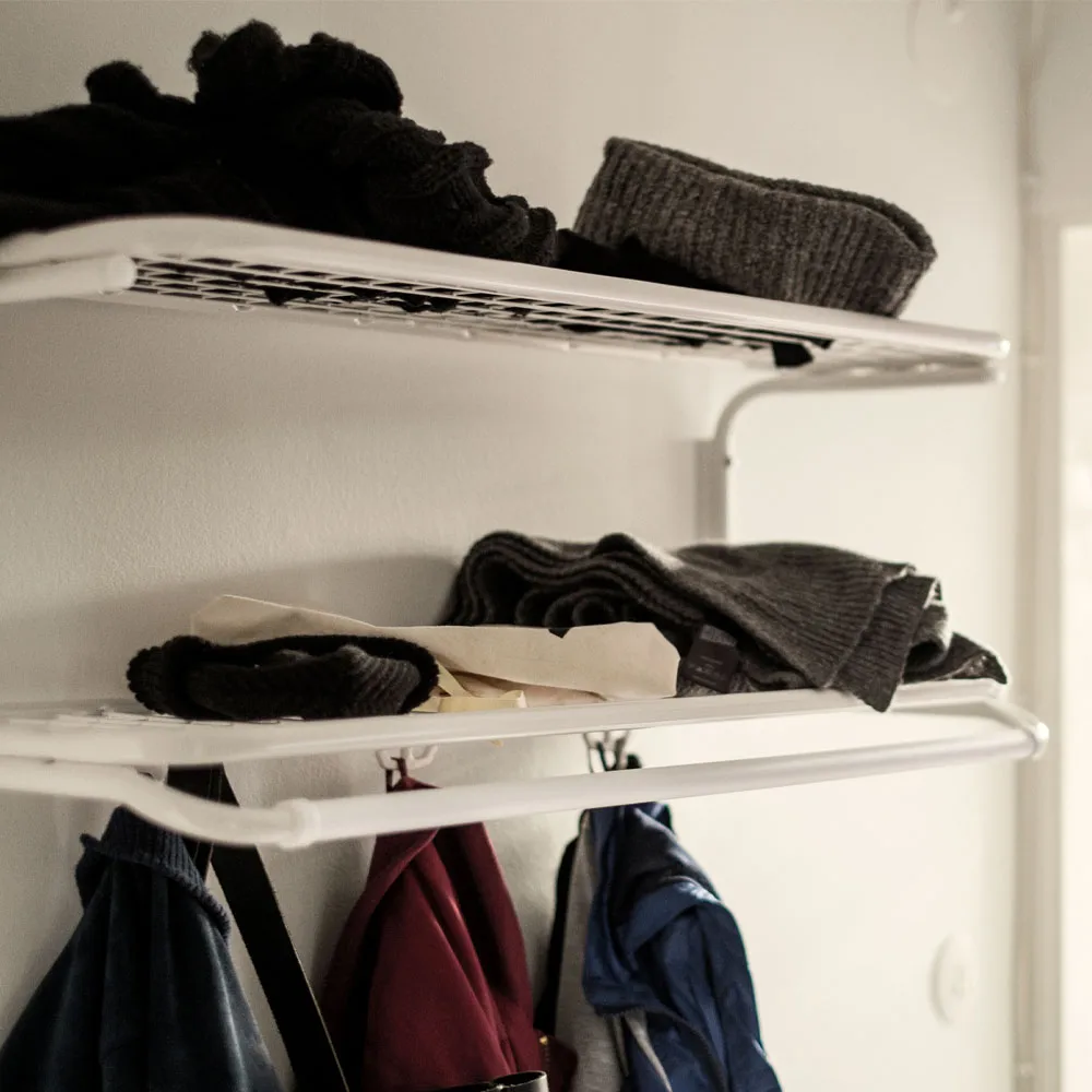 Classic 650 półka na kapelusze, biały/chrom, 2 poziomy, 90 cm Essem Design