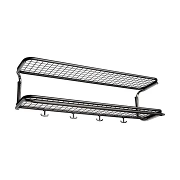 Classic 650 półka na kapelusze - czarny/chrom, 2 poziomy, 100 cm - Essem Design