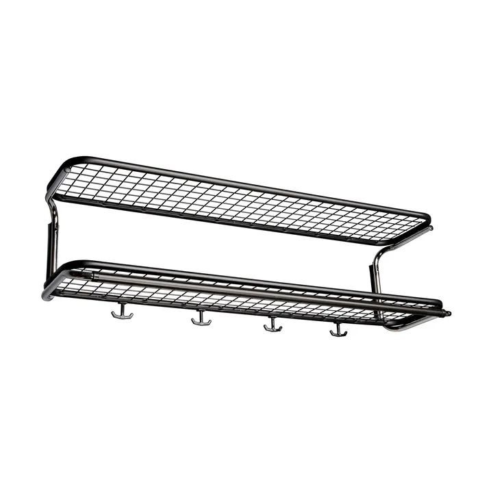 Classic 650 półka na kapelusze - czarny/chrom, 2 poziomy, 100 cm - Essem Design