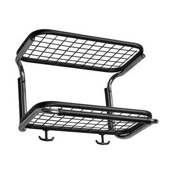 Classic 650 półka na kapelusze - czarny/chrom, 2 poziomy, 40 cm - Essem Design