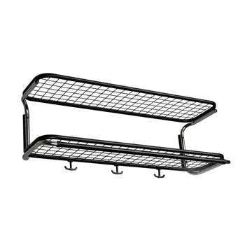 Classic 650 półka na kapelusze - czarny/chrom, 2 poziomy, 80 cm - Essem Design