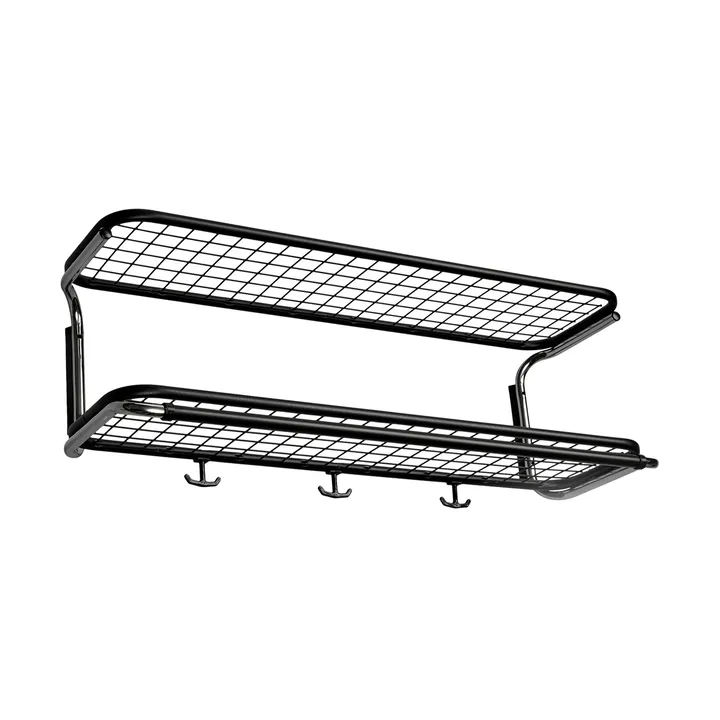 Classic 650 półka na kapelusze - czarny/chrom, 2 poziomy, 90 cm - Essem Design