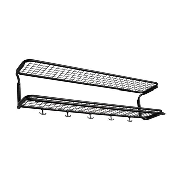 Classic 650 półka na kapelusze - czarny/czarny, 2 poziomy, 110 cm - Essem Design