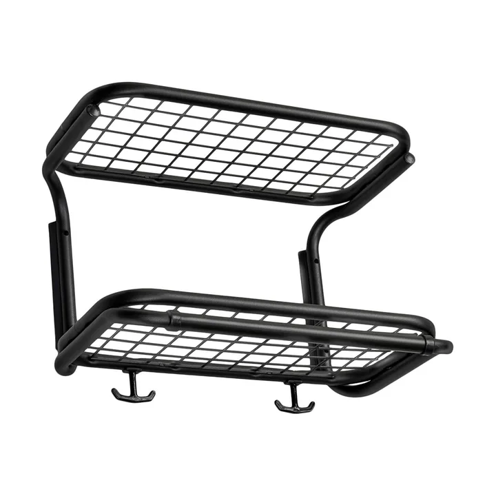Classic 650 półka na kapelusze - czarny/czarny, 2 poziomy, 40 cm - Essem Design