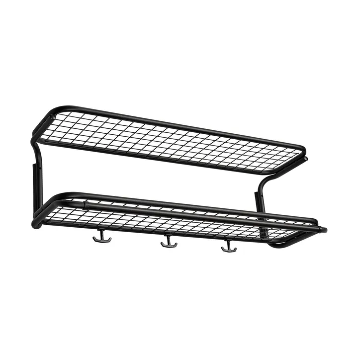 Classic 650 półka na kapelusze - czarny/czarny, 2 poziomy, 90 cm - Essem Design