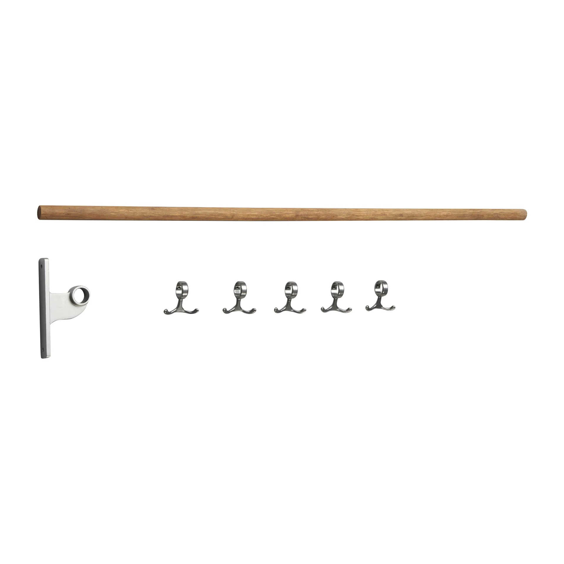 Dodatkowa listwa z haczykami Nostalgi, Bambus-aluminium Essem Design