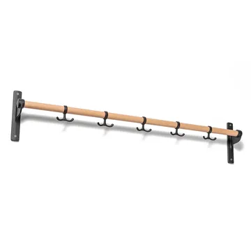 Listwa z haczykamiNostalgi 100 cm - dąb, czarny - Essem Design