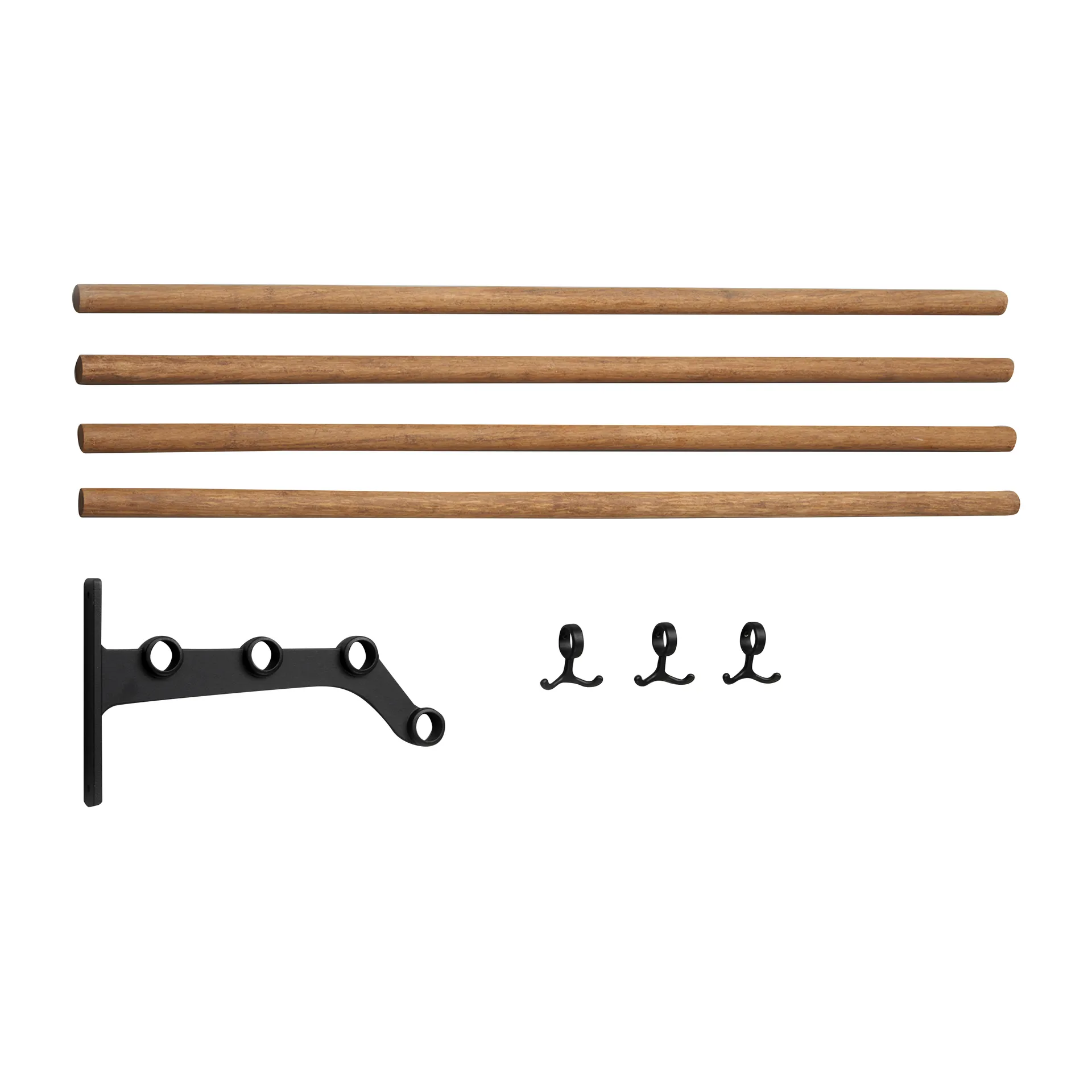 Nostalgi 291 dodatkowa półka na kapelusze 100 cm, Bambus-czarny Essem Design