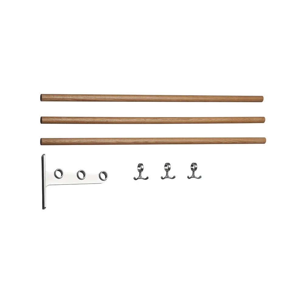 Nostalgi dodatkowa półka na buty lub kapelusze, dąb, stojak aluminiowy Essem Design