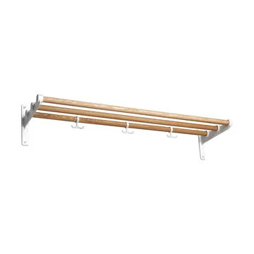 Nostalgi półka na kapelusze, półka na buty - Biały-jesion, 100 cm - Essem Design