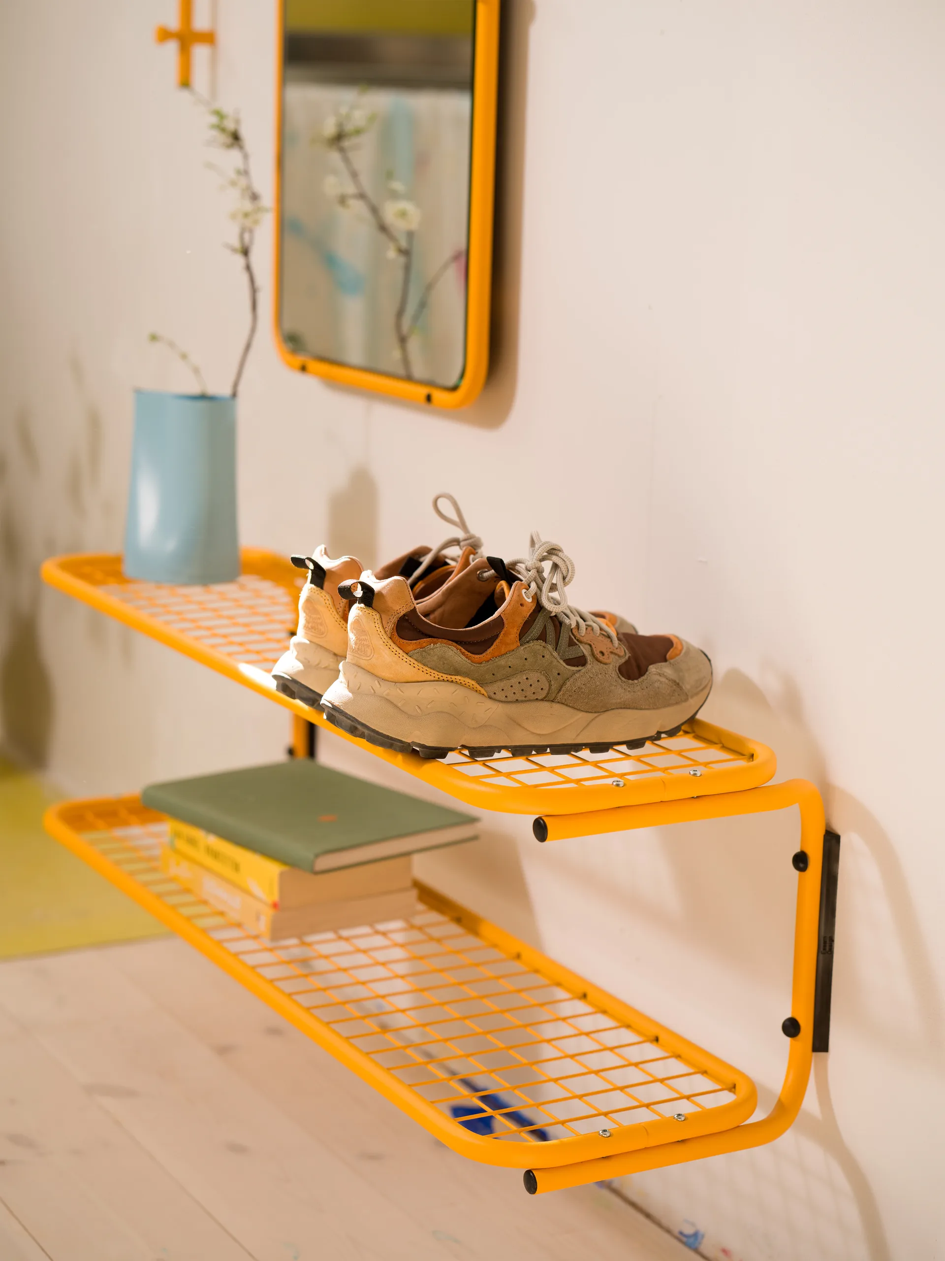 Półka na buty Classic 100 cm, Sun yellow Essem Design