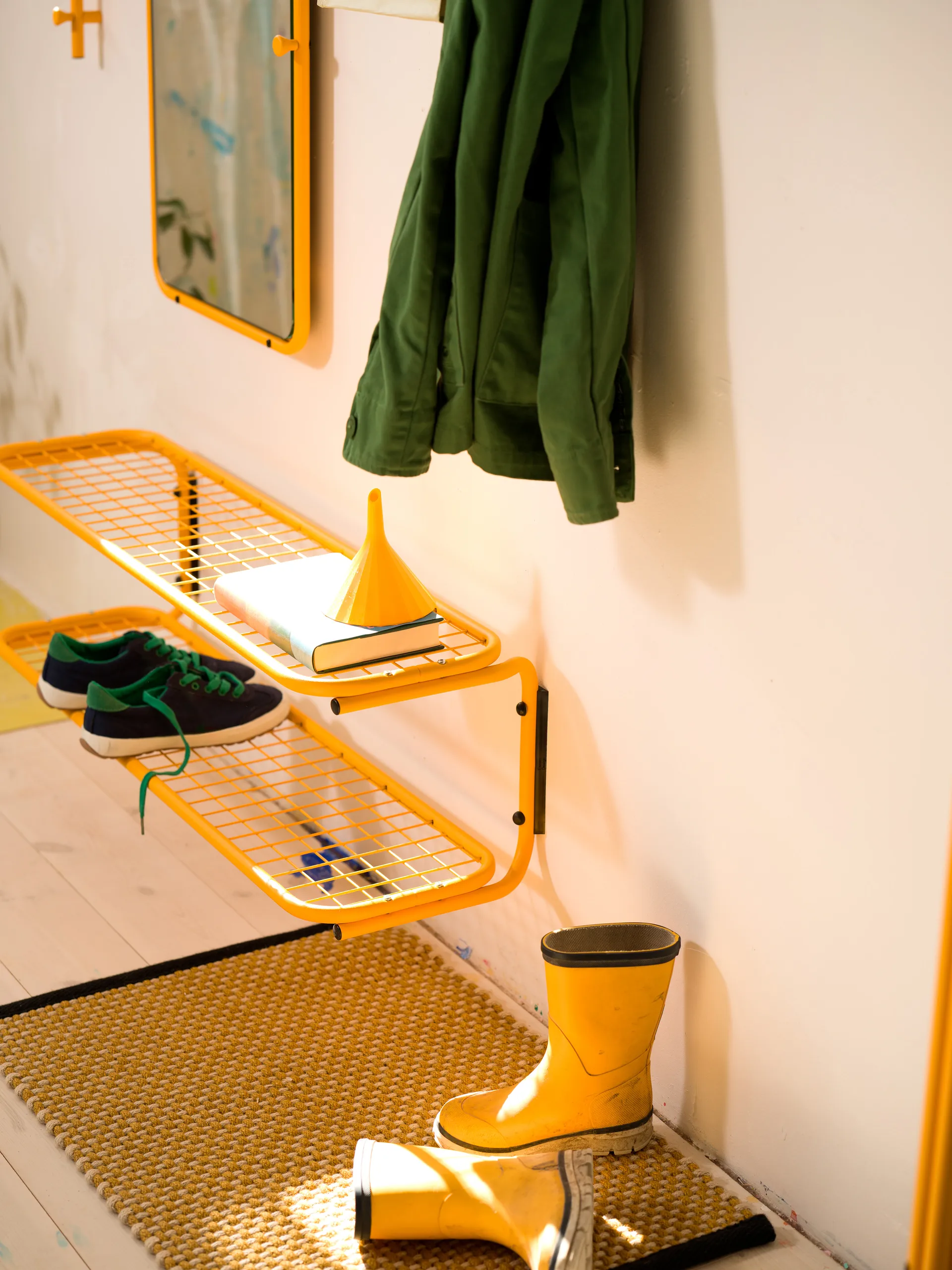 Półka na buty Classic 60 cm, Sun yellow Essem Design