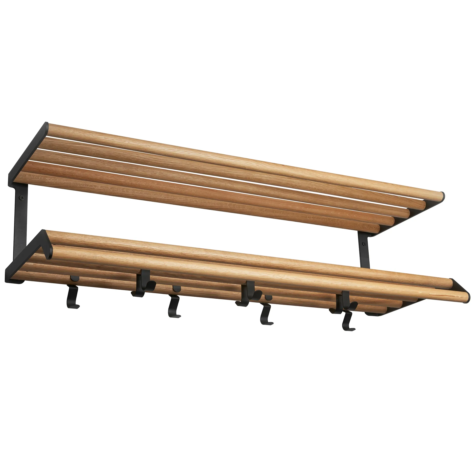 Półka na kapelusze Tamburin 100 cm, Dąb-czarny Essem Design