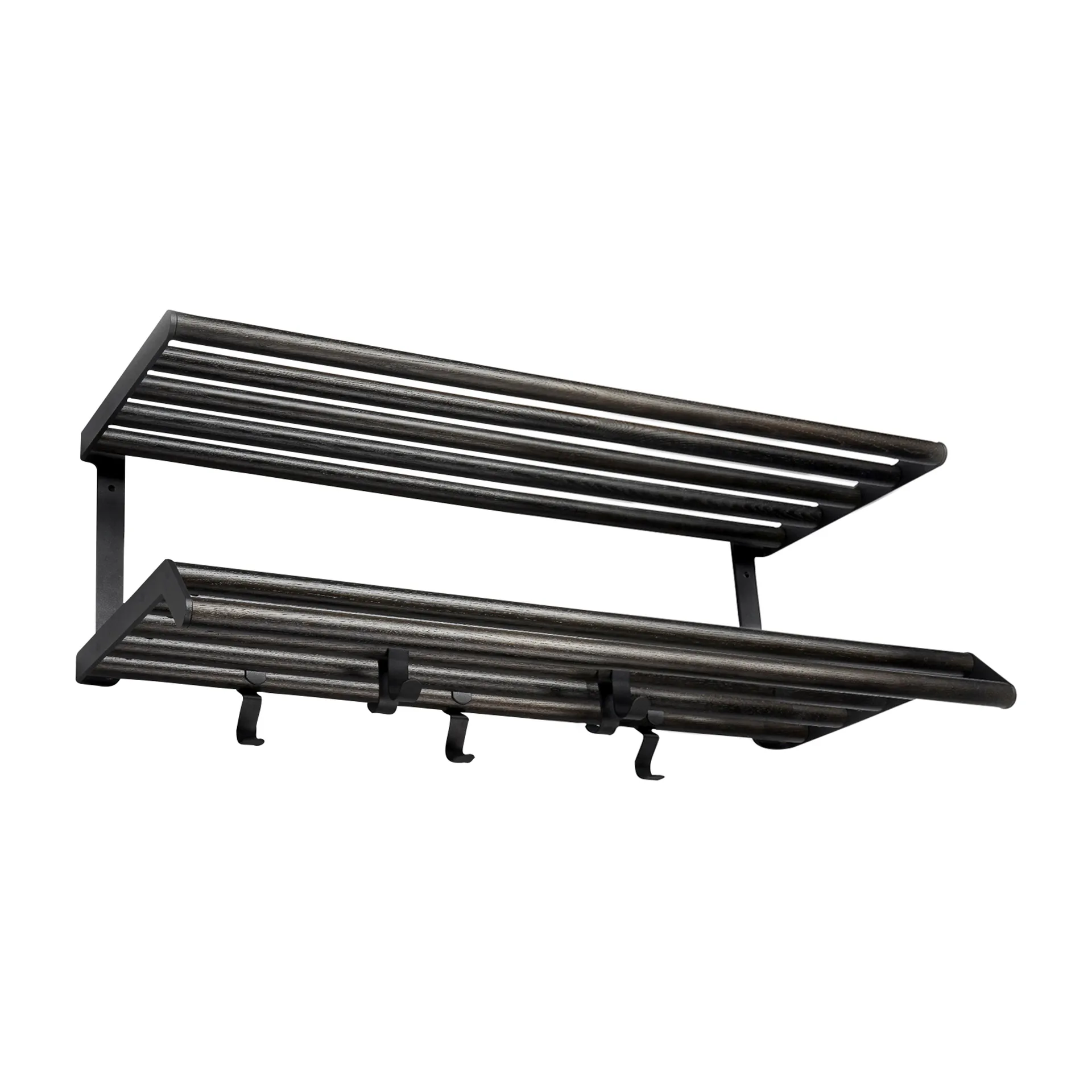 Półka na kapelusze Tamburin 60 cm, Dąb barwiony na czarno Essem Design