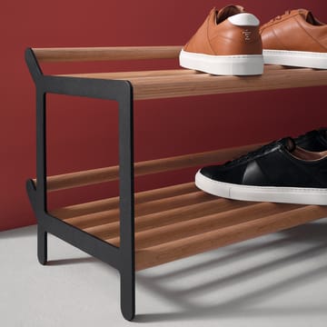 Tamburin półka na buty 100 cm - Dąb-czarny - Essem Design