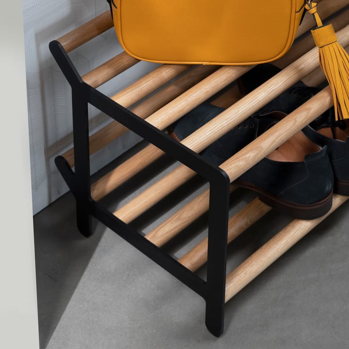 Tamburin półka na buty 100 cm, Dąb-czarny Essem Design
