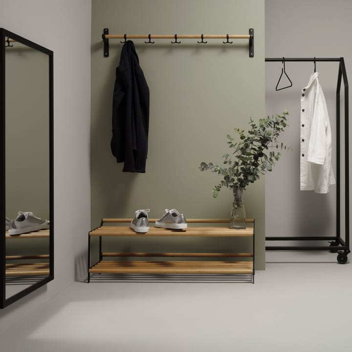 Tamburin półka na buty 60 cm, Dąb-czarny Essem Design