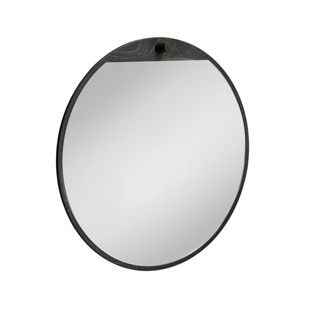 Essem Design Tillbakablick rund Lustro czarny | Skandynawski Design | Lustra ścienne | Czarny