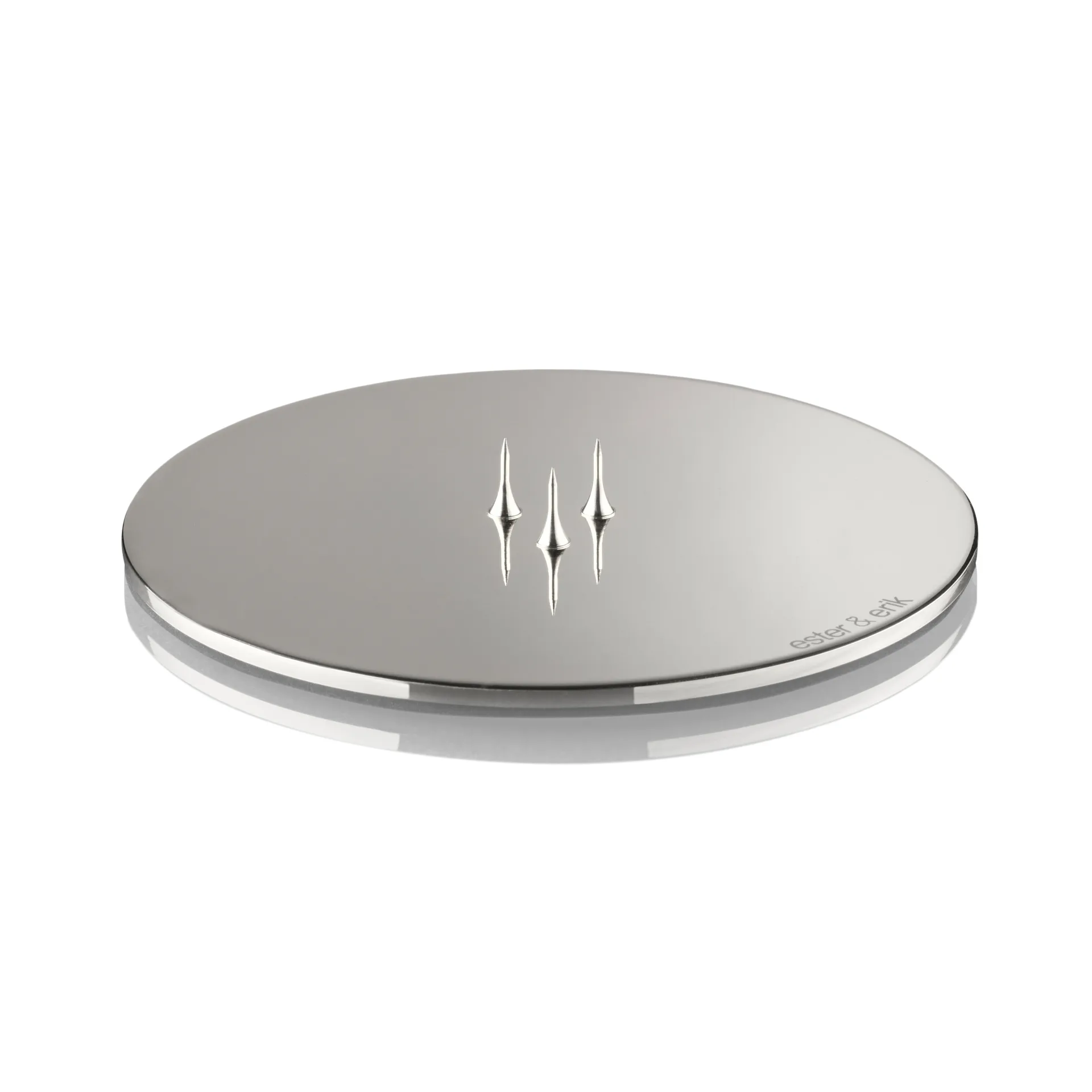 ester & erik naczynie na świecę Ø12 cm błyszczące, Silver ester & erik