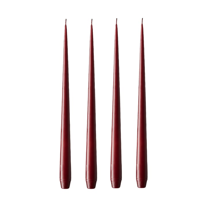 ester & erik świeca 4-pack matowy - vinröd, 42 cm - Ester & erik