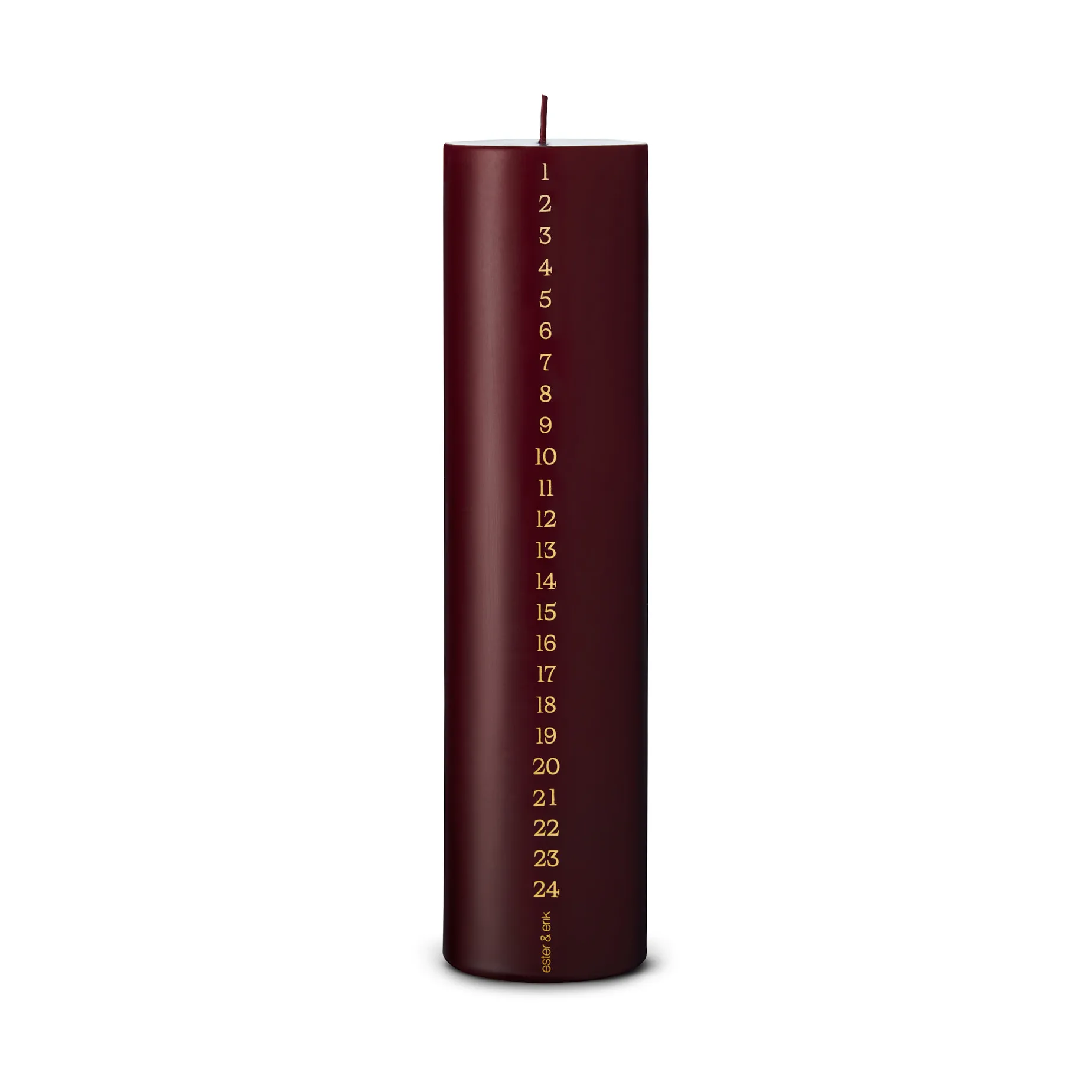 ester & erik świeca kalendarzowa cm, 44/2 deep wine ester & erik