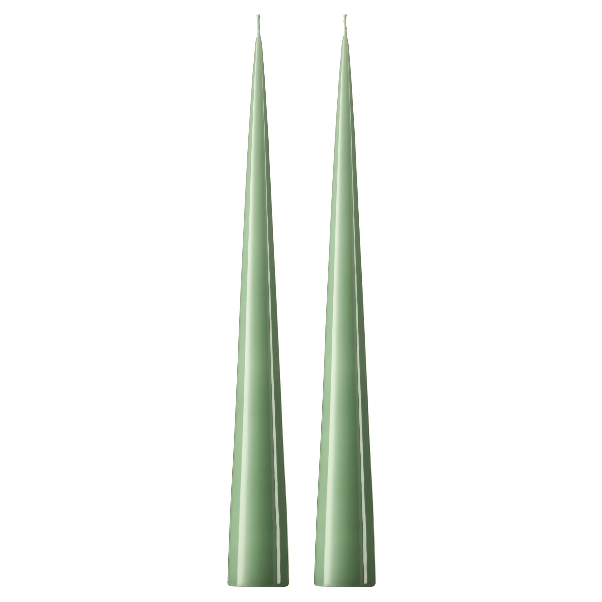 ester & erik świeca stożkowa 37 cm 2-pak lakierowany, Łagodna zieleń 66-0 ester & erik