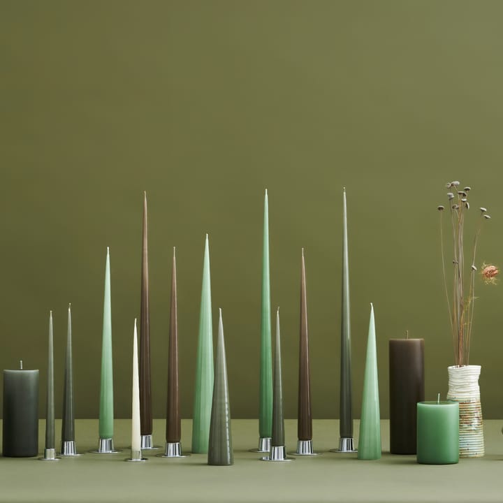 ester & erik świeca stożkowa 37 cm 2-pak lakierowany - Łagodna zieleń 66-0 - ester & erik