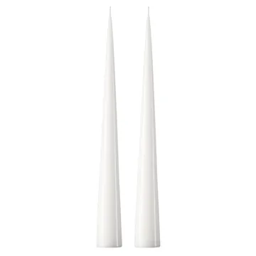 ester & erik świeca stożkowa 37 cm 2-pak lakierowany - Pure white 31-0 - ester & erik