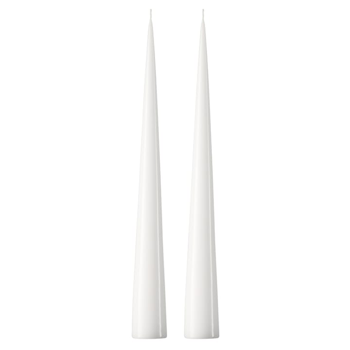 ester & erik świeca stożkowa 37 cm 2-pak lakierowany - Pure white 31-0 - Ester & erik