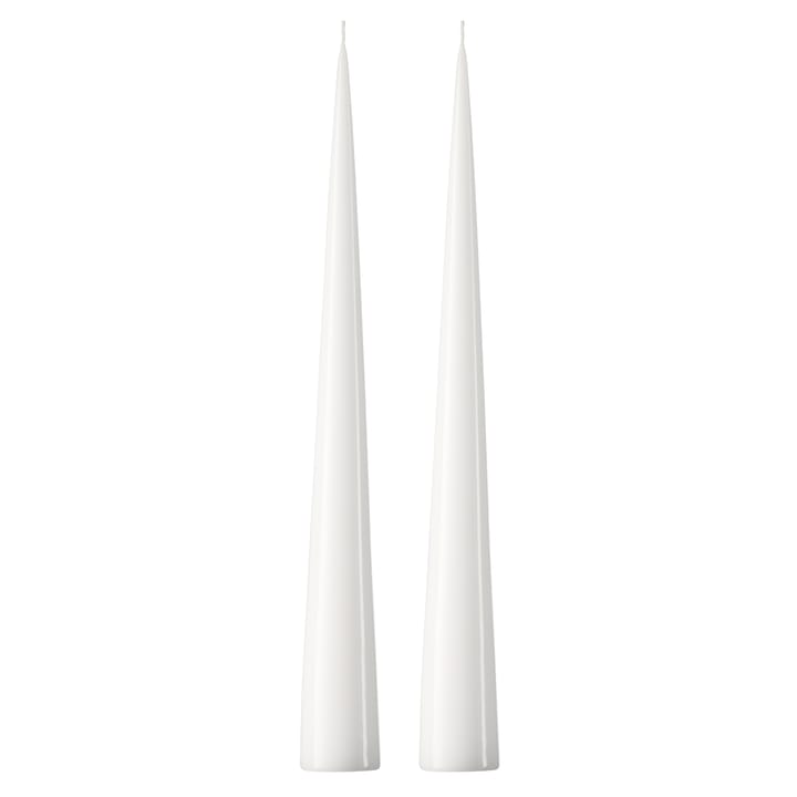 ester & erik świeca stożkowa 37 cm 2-pak lakierowany - Pure white 31-0 - ester & erik