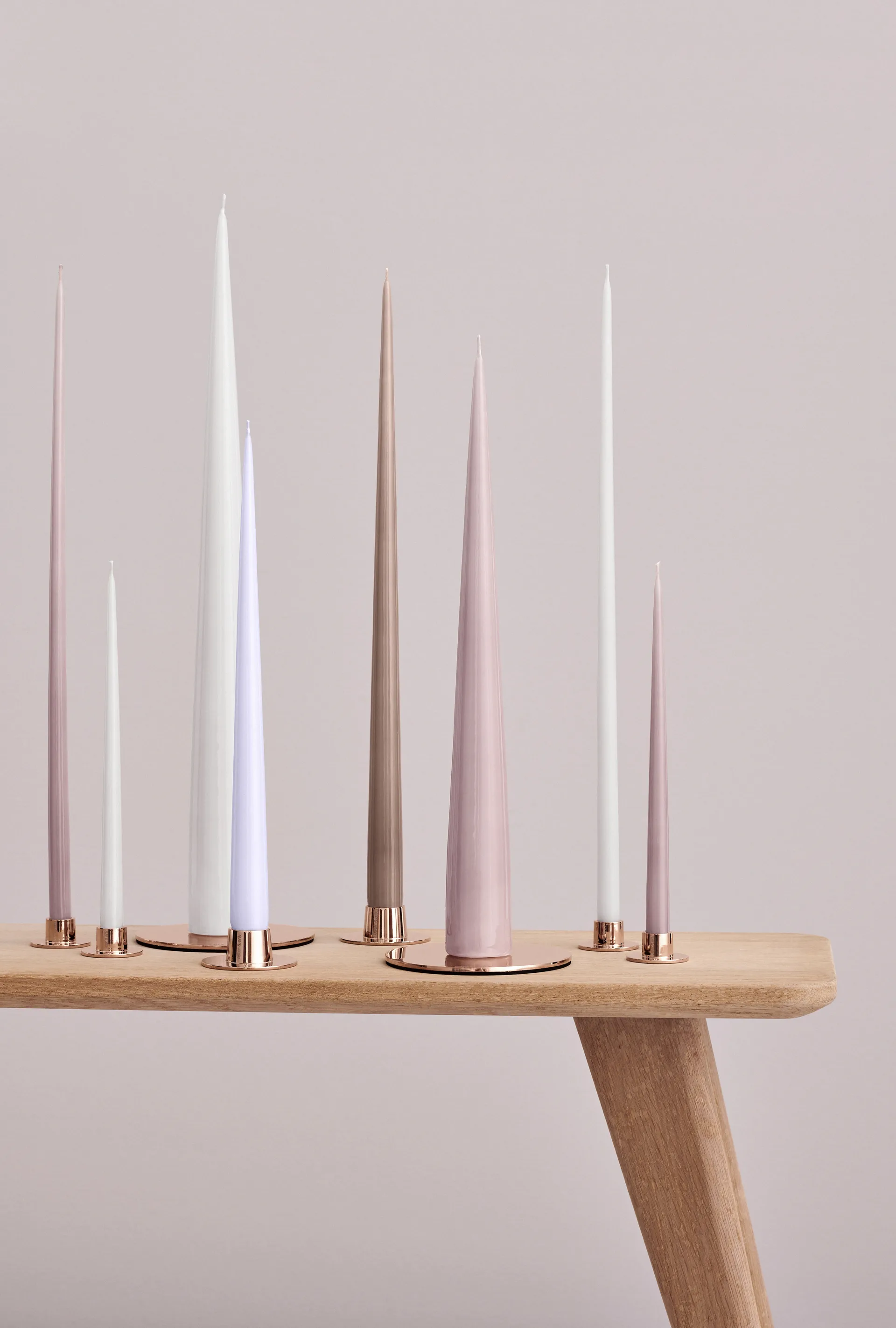 ester & erik świecznik Ø12 cm matowy, Rosé złoty ester & erik