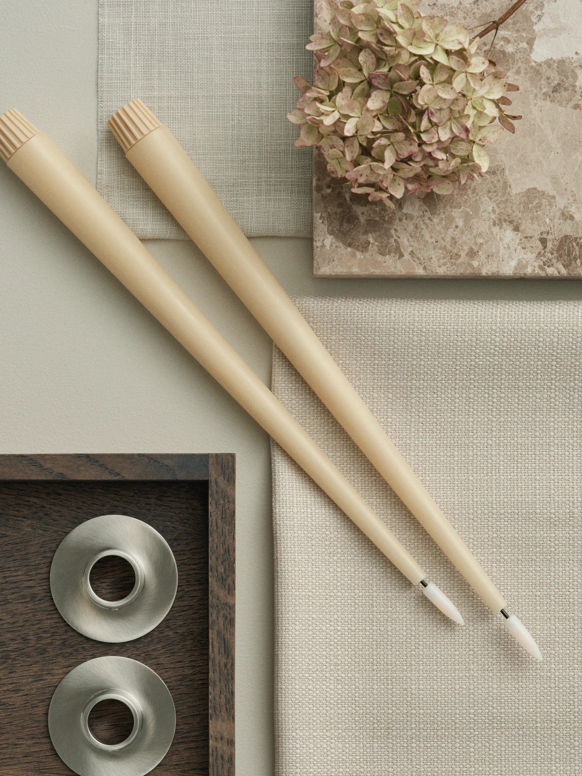 Świeczki LED ester & erik, 2 szt., 14 Pale ginger , 30 cm ester & erik