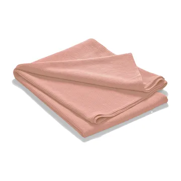 Stripe narzuta na łóżko z pranej bawełny 180x260 - Dusty rose - Etol Design