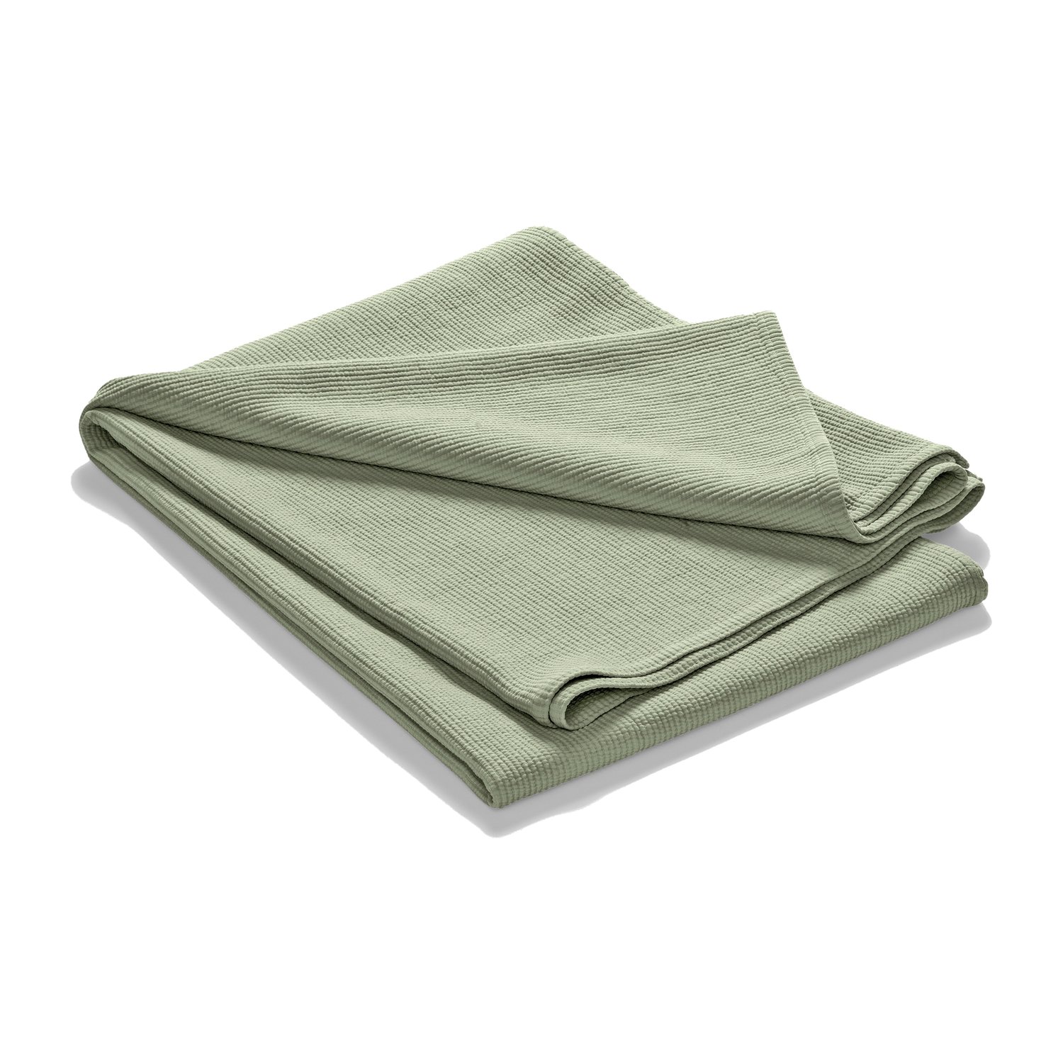 Etol Design Stripe narzuta na łóżko z pranej bawełny 180x260 Salvia