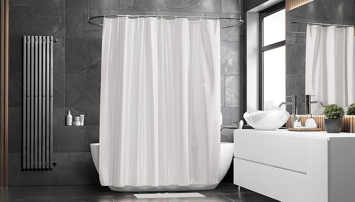 Zasłona prysznicowa 200x240 cm (bardzo wysoka) - biały - ETOL Design