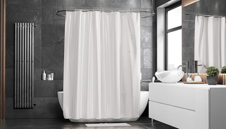 Zasłona prysznicowa 200x240 cm (ekstra wysoka) - Biała - Etol Design