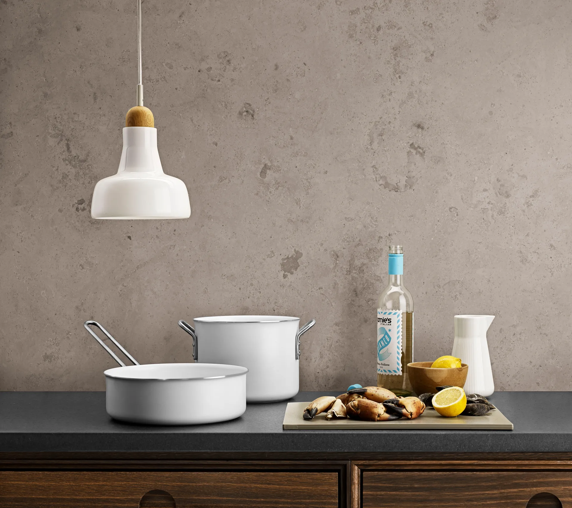 Garnek ceramiczny Eva Trio White Line Slip-Let, 4,8 L Eva Solo